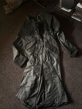 Women’s Black Hooded Long Trench Coat